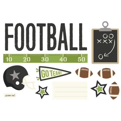 Simple Stories - Simple Pages Collection - Page Pieces - Football