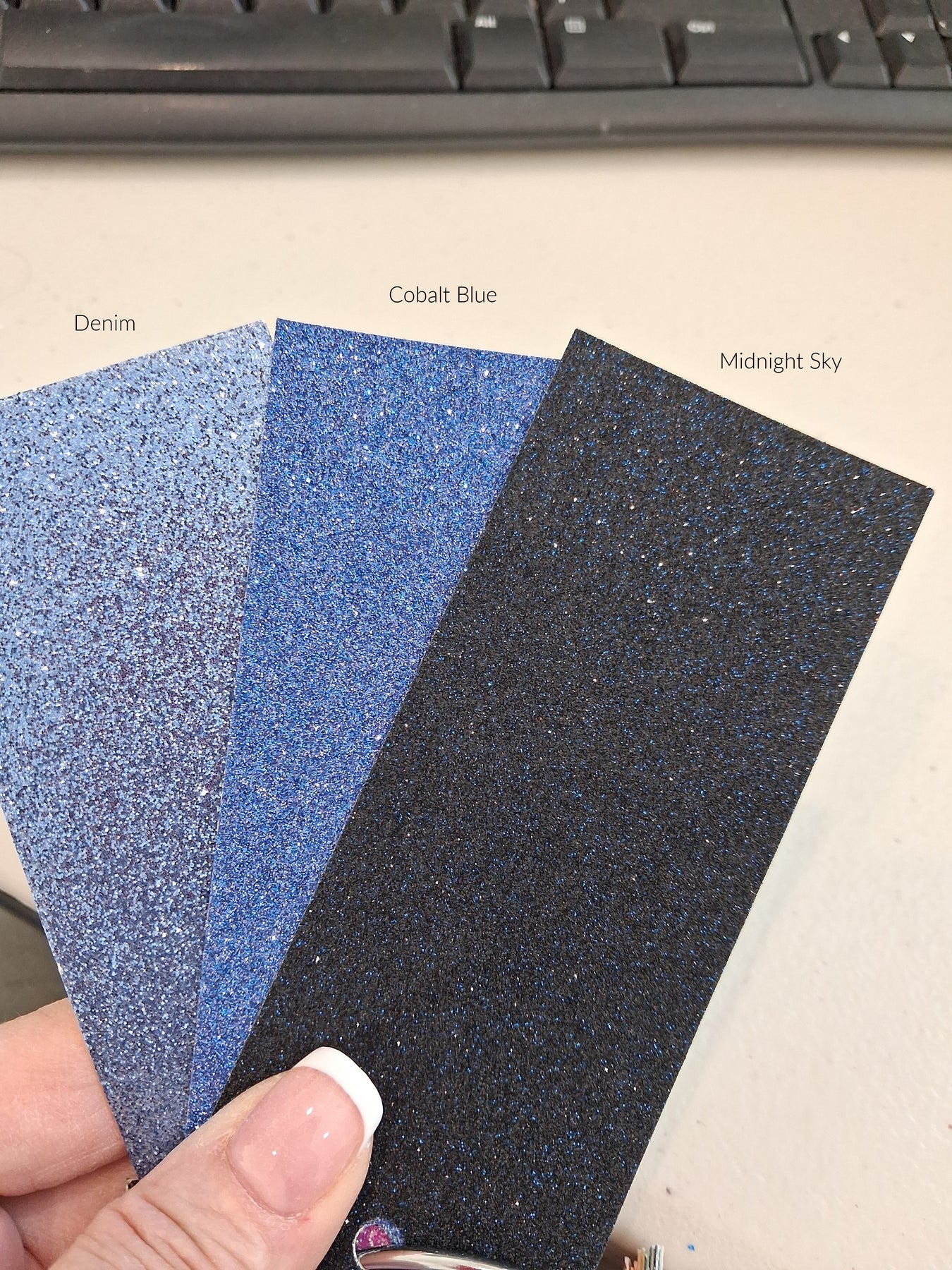 Encore Paper - 12 x 12 Glitter Luxe Cardstock - Midnight Sky