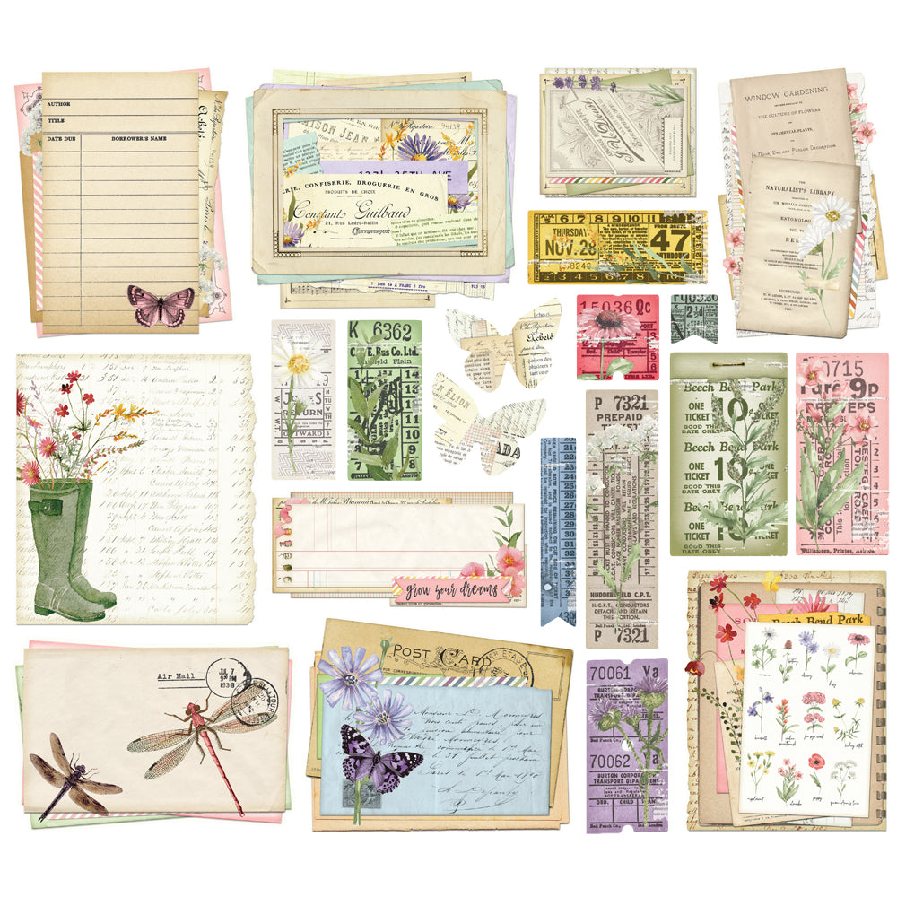 Simple Stories - Simple Vintage Meadow Flowers Collection - Ephemera - Bits And Pieces