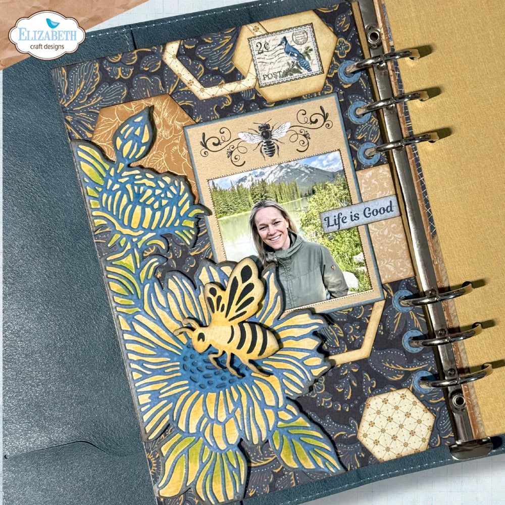 Elizabeth Craft Designs - Delightful Discovery Collection - Dies - Bee And Flower Accents