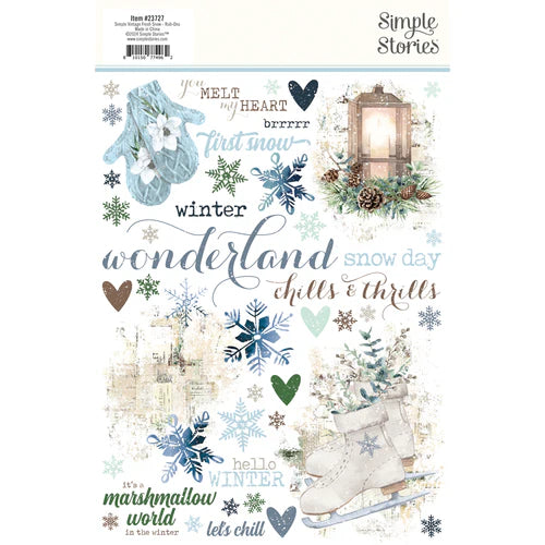Simple Stories - Simple Vintage Fresh Snow Collection - Rub-Ons