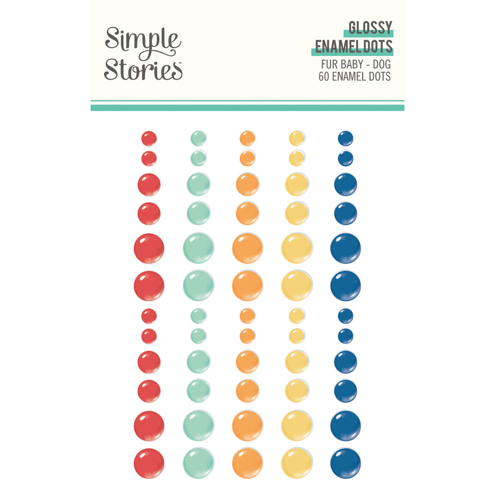 Simple Stories - Fur Baby Dog - Glossy Enamel Dots