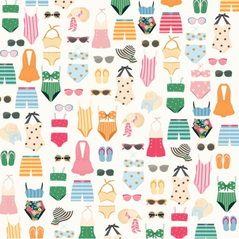 Simple Stories - Sunny Days Collection - 12 x 12 Double-Sided Cardstock - Sunny Times