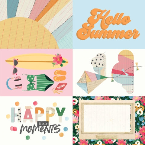 Simple Stories - Sunny Days Collection - 12 x 12 Double-Sided Cardstock -4 x 6 Elements