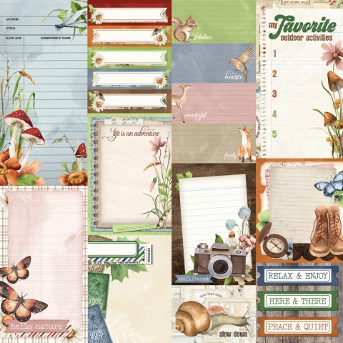 Simple Stories - Simple Vintage Woodlands - 12 x 12 Double-Sided Cardstock - Journal Elements