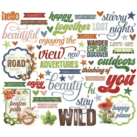 Simple Stories - Simple Vintage Woodlands - Ephemera - Sentiment Bits