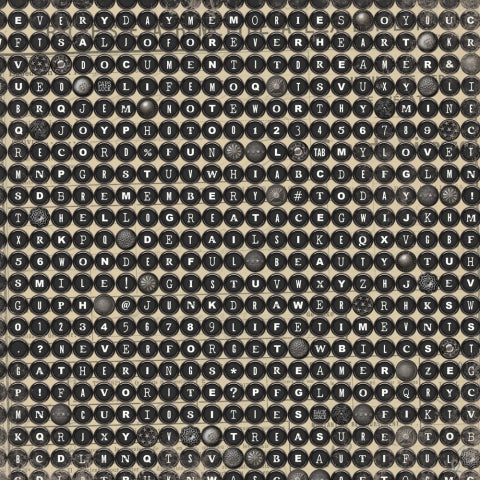 Simple Stories - Simple Vintage Junk Drawer Collection - 12 x 12 Double-Sided Designer Cardstock - Notes And Things