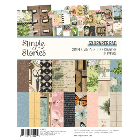 Simple Stories - Simple Vintage Junk Drawer Collection - 6 x 8 Paper Pad