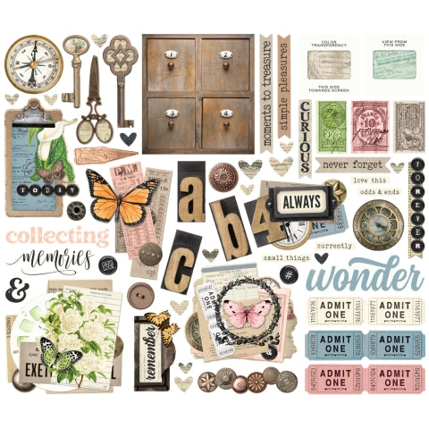 Simple Stories - Simple Vintage Junk Drawer Collection - Ephemera - Bits & Pieces