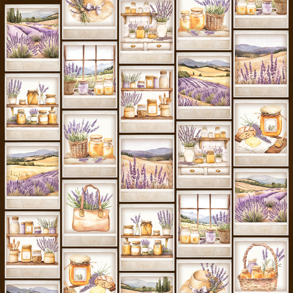 Simple Stories - Lavender Fields Collection - 12 x 12 Double Sided Paper - Sunshine And Honey
