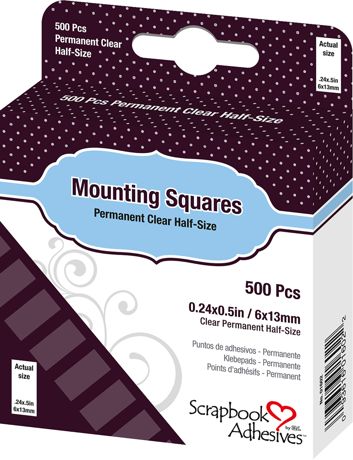 Scrapbook Adhesives - Mounting Squares 500/Pkg - 0.24" x 0.5"