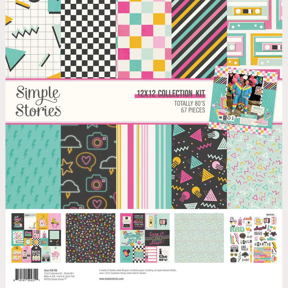 Simple Stories - Totally 80's Collection - 12 x 12 Collection Kit