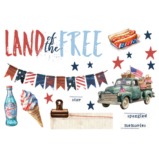 Simple Stories - Simple Vintage Land Of The Free Collection - Ephemera - Simple Page Page Pieces