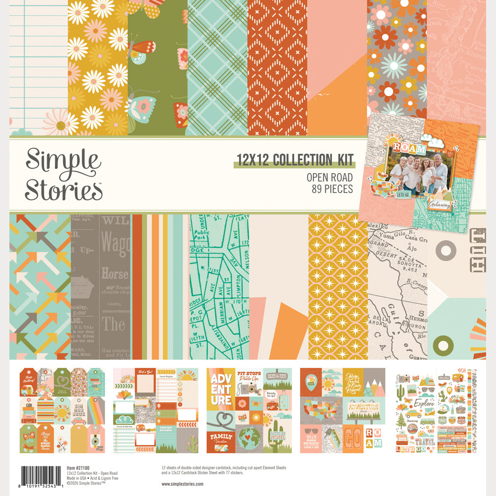 Simple Stories - Open Road Collection - 12 x 12 Collection Kit