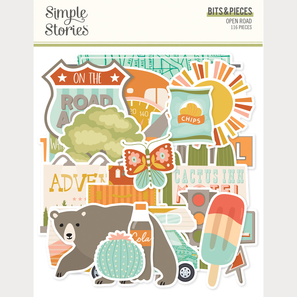 Simple Stories - Open Road Collection - Ephemera - Bits And Pieces