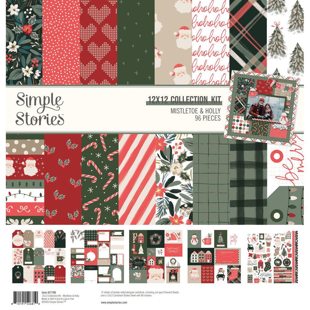 Simple Stories - Mistletoe & Holly Collection - 12 x 12 Collection Kit