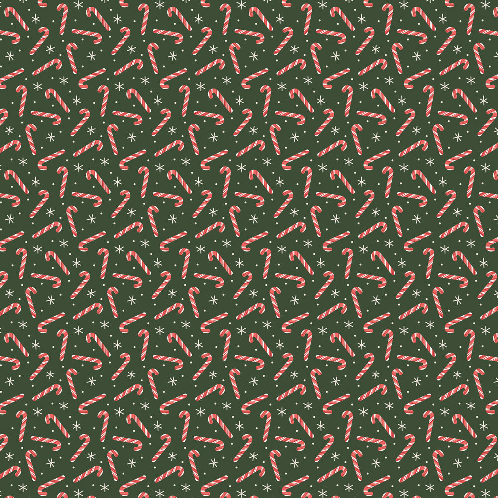 Simple Stories - Mistletoe & Holly Collection - 12 x 12 Double Sided Paper - Peppermint Dreams
