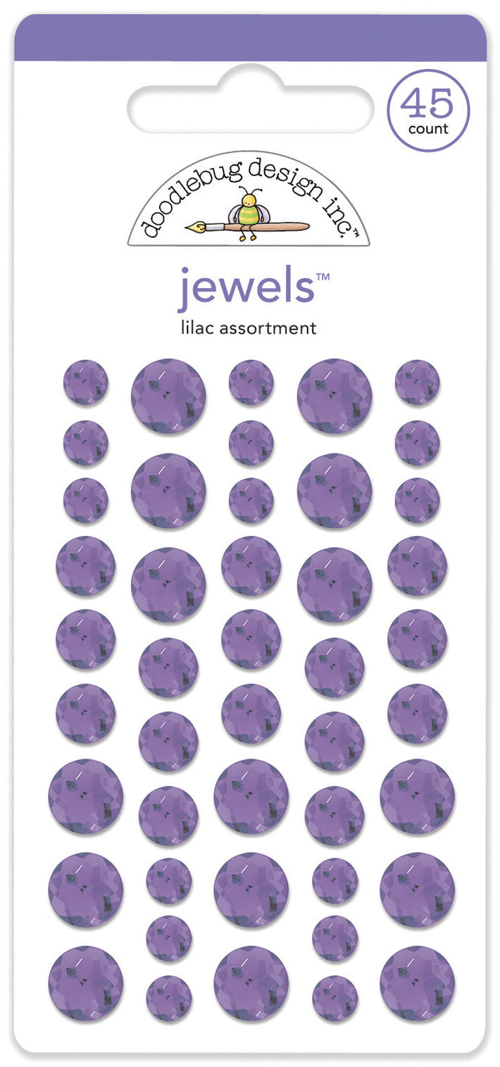 Doodlebug Design - Monochromatic Collection - Jewels -Lilac