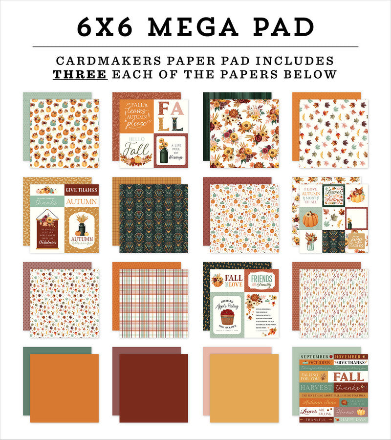 Carta Bella - Harvest Collection - 6 x 6 Mega Pad