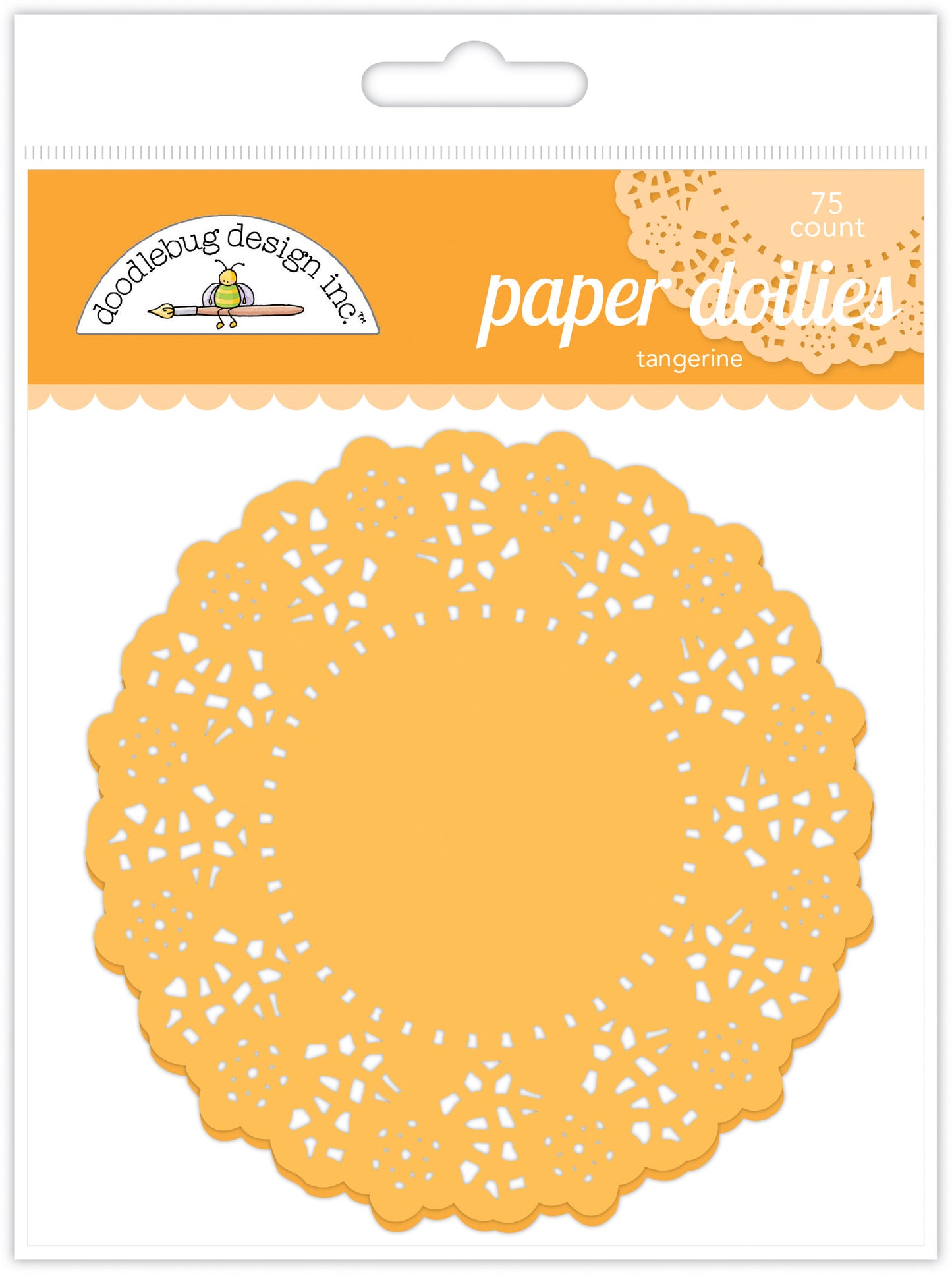 Doodlebug Design - Paper Doilies - Tangerine