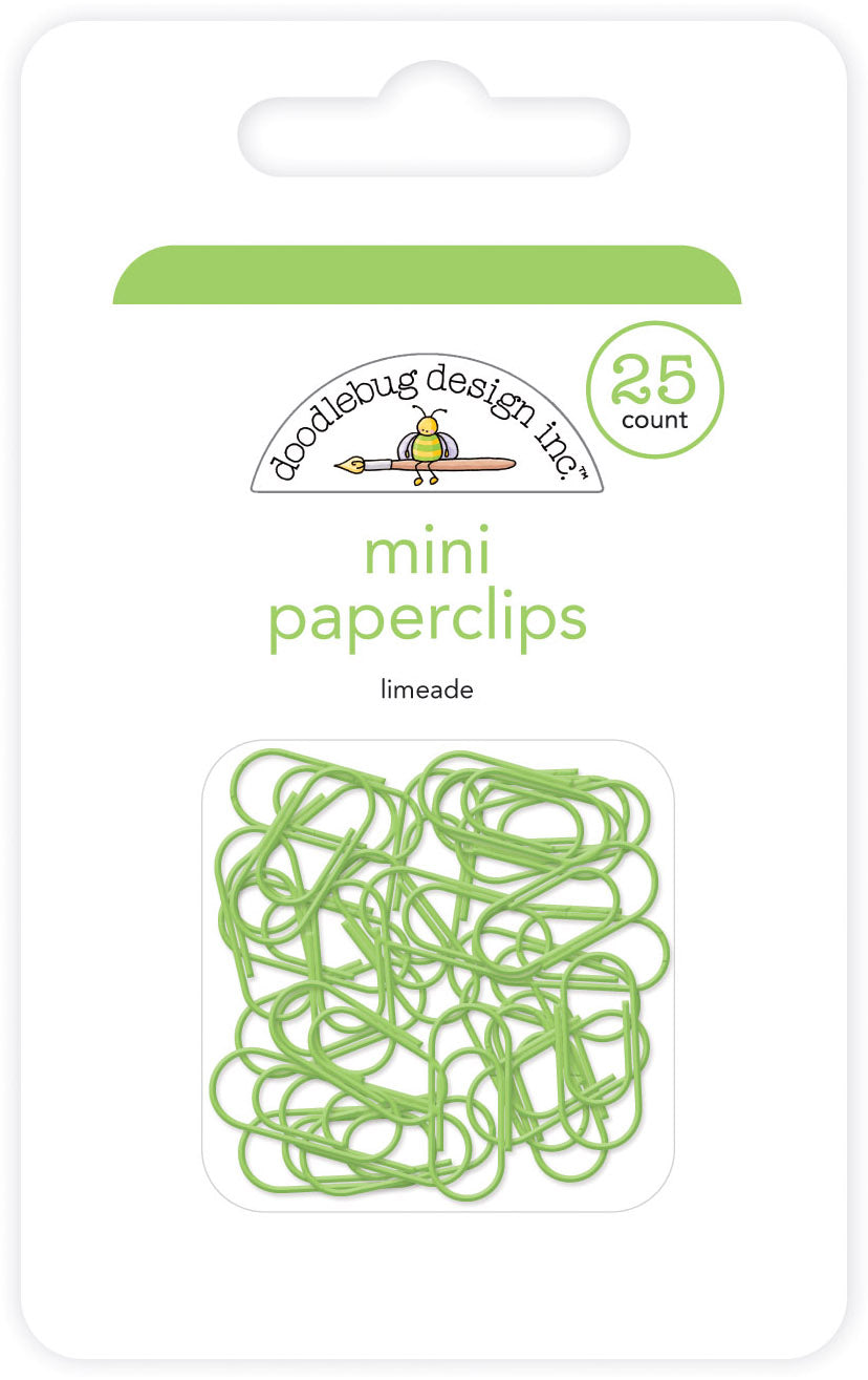 Doodlebug Design - Mini Paperclips - Limeade
