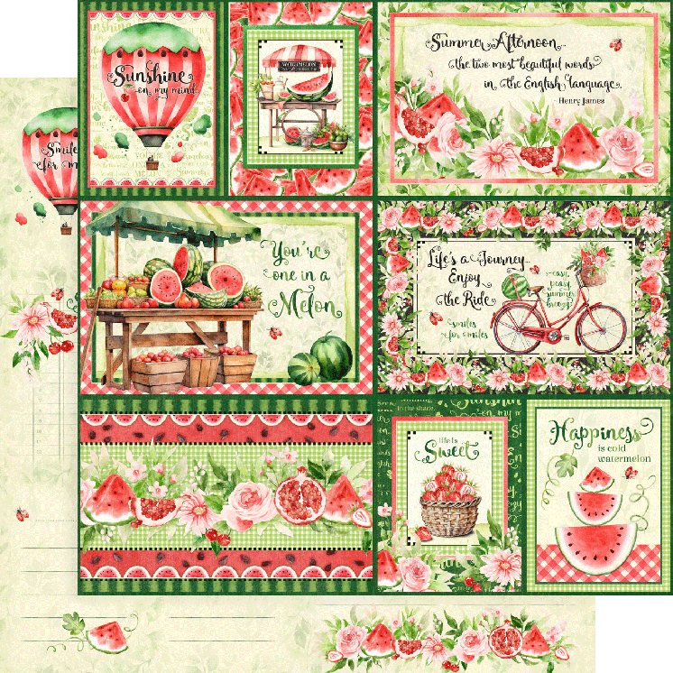Graphic 45 - Sunshine On My Mind Collection - 12 x 12 Double-Sided Paper - Easy Peasy Summer Breezy