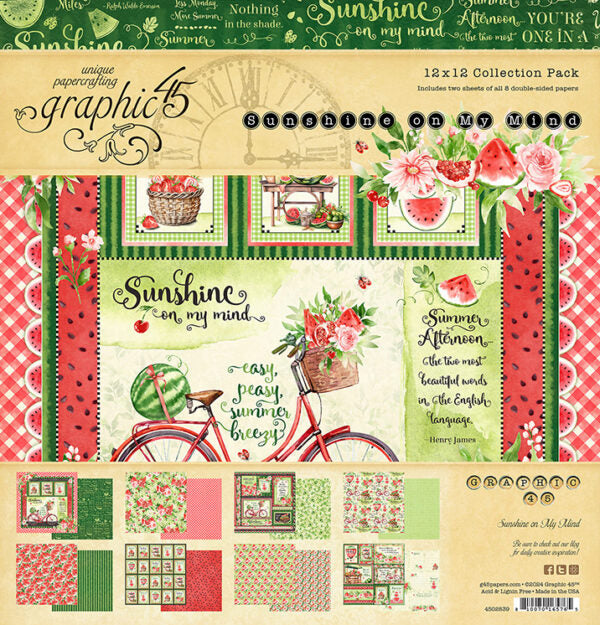 Graphic 45 - Sunshine On My Mind Collection - 12 x 12 Collection Pack