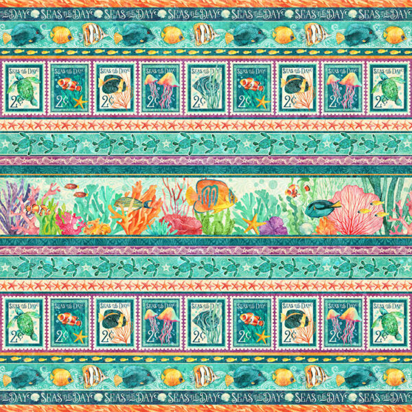 Graphic 45 - Seas The Day Collection - 12 x 12 Double-Sided Cardstock -You're Fintastic