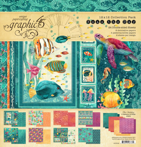 Graphic 45 - Seas The Day Collection - 12 x 12 Collection Pack