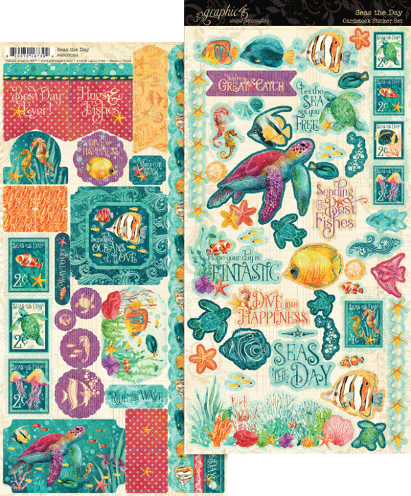 Graphic 45 - Seas The Day Collection - Sticker Set