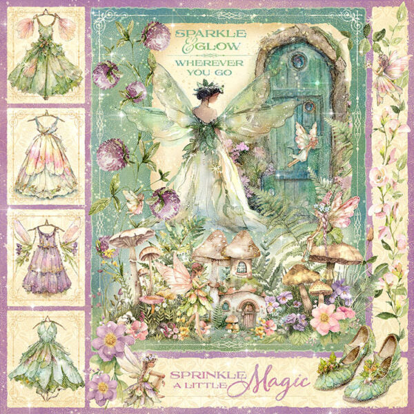 Graphic 45 - Fairy Boutique Collection - 12 x 12 Double-Side Cardstock - Fairy Boutique