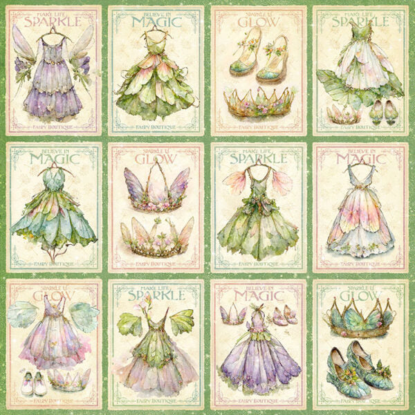 Graphic 45 - Fairy Boutique Collection - 12 x 12 Double-Side Cardstock - Sparkle And Glow