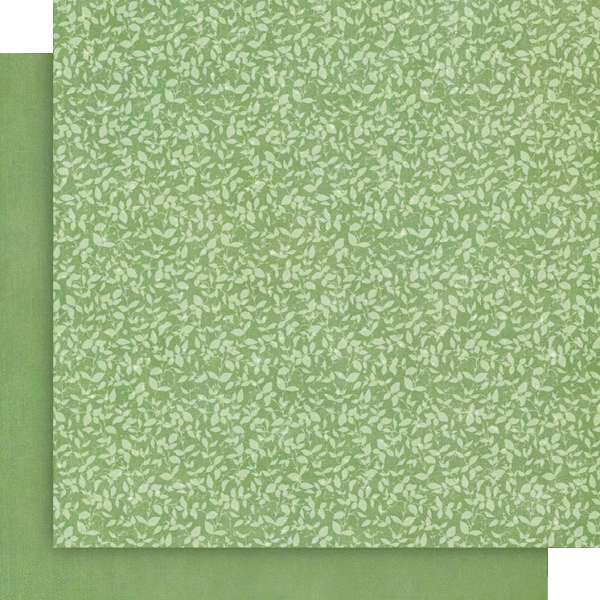 Graphic 45 - Fairy Boutique Collection - 12 x 12 Double-Side Cardstock - Spring Green Pattern & Solid Sheet