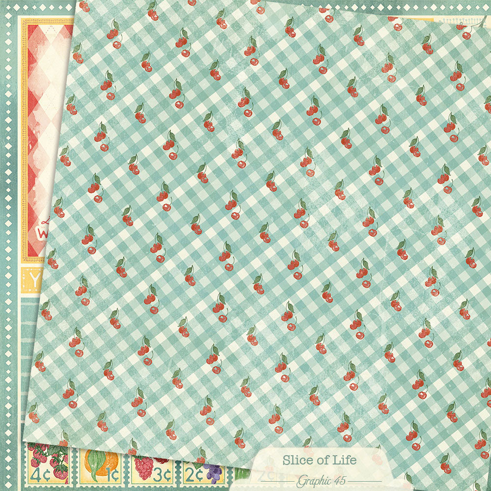 Graphic 45 - Slice Of Life Collection - 12 x 12 Double Sided Paper - Signature Cut Apart