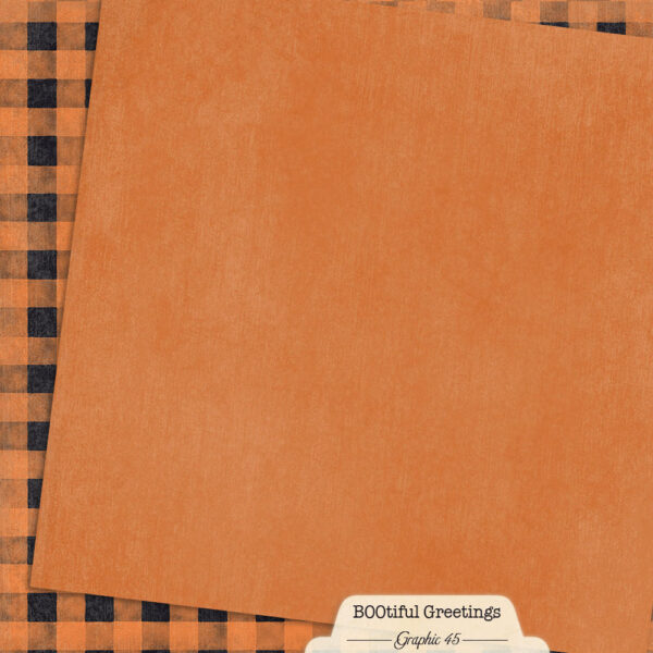 Graphic 45 - BOOtiful Greetings Collection - 12 x 12 Double Sided Paper - Patterns and Solids - Rusty Orange