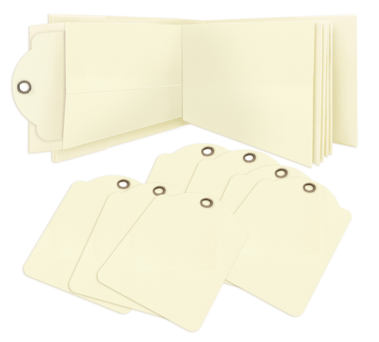 Graphic 45 - Rectangle Policy Envelope Album — Ivory