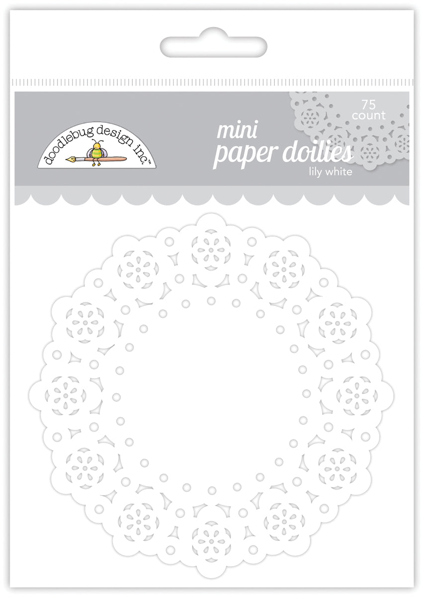 Doodlebug Design - Paper Doilies - Mini - Lily Wnite