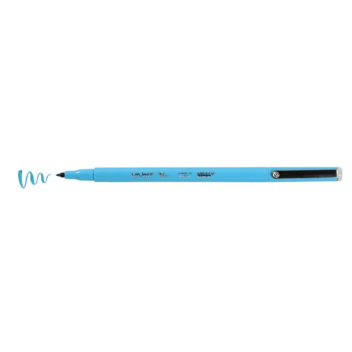 Marvy Le Pen Flex - Marker Pen - Brush Tip - Fluorescent Blue