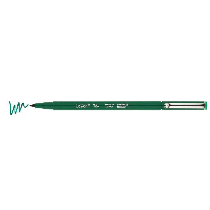 Marvy Le Pen Flex - Marker Pen - Brush Tip - Green