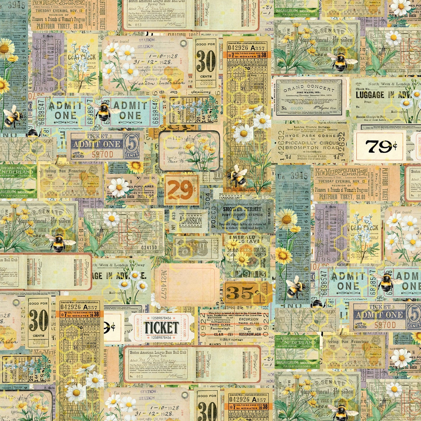 49 and Market - Botanical Buzz Collection - 12 x 12 Double-Sided Paper - Vibrant