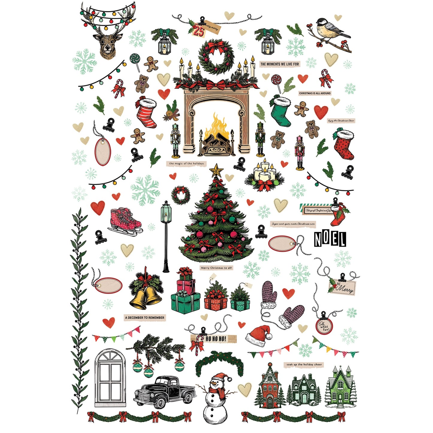 49 and Market - Mistletoe and Memories Collection - Laser Cut Elements