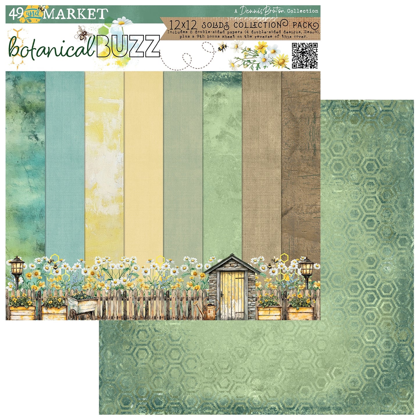 49 And Market - Botanical Buzz - 12 x 12 Solids Collection Pack