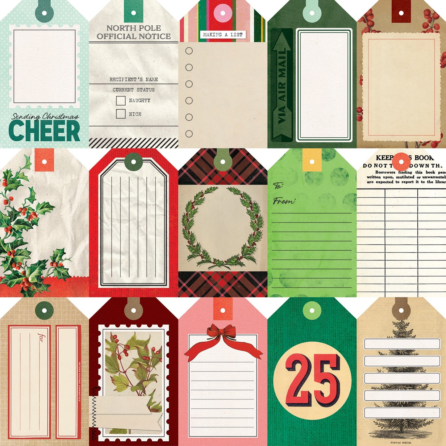 49 and Market - Mistletoe and Memories Collection - 12 x 12 Double-Sided Paper - Starters Paper 10