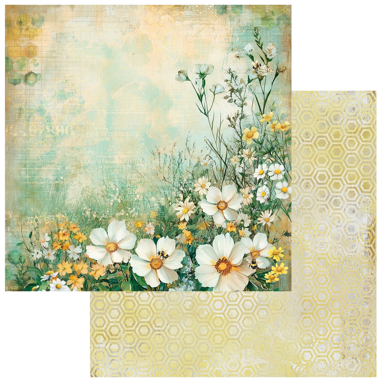 49 and Market - Botanical Buzz Collection - 12 x 12 Double-Sided Paper - Cheerful