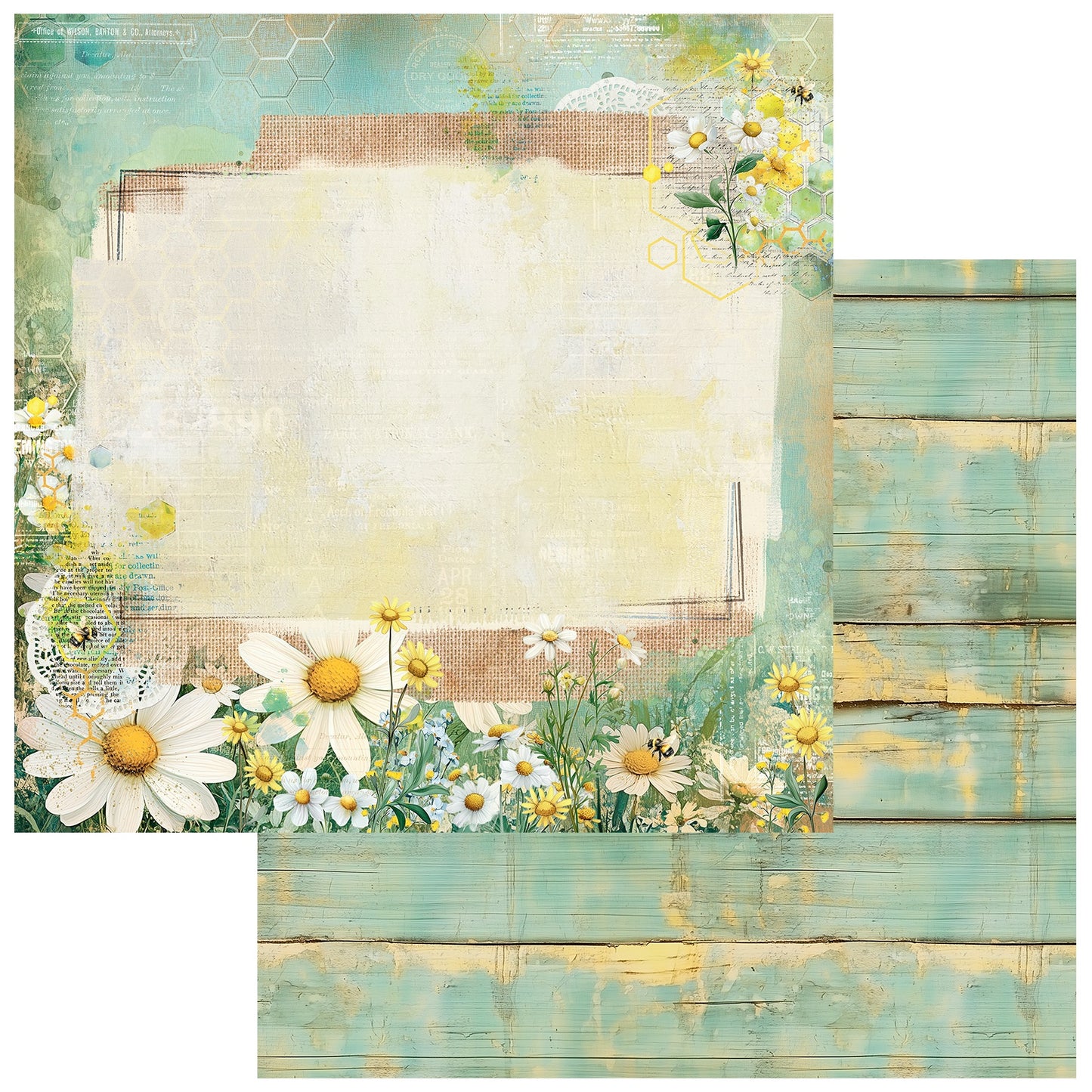 49 and Market - Botanical Buzz Collection - 12 x 12 Double-Sided Paper - Fresh