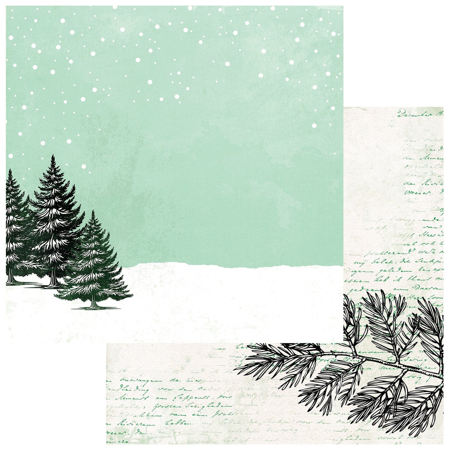 49 and Market - Mistletoe and Memories Collection - 12 x 12 Double-Sided Paper - Starters Paper 6