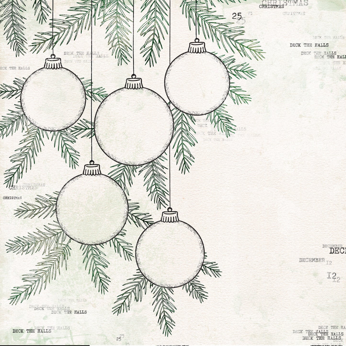 49 and Market - Mistletoe and Memories Collection - 12 x 12 Double-Sided Paper - Starters Paper 8