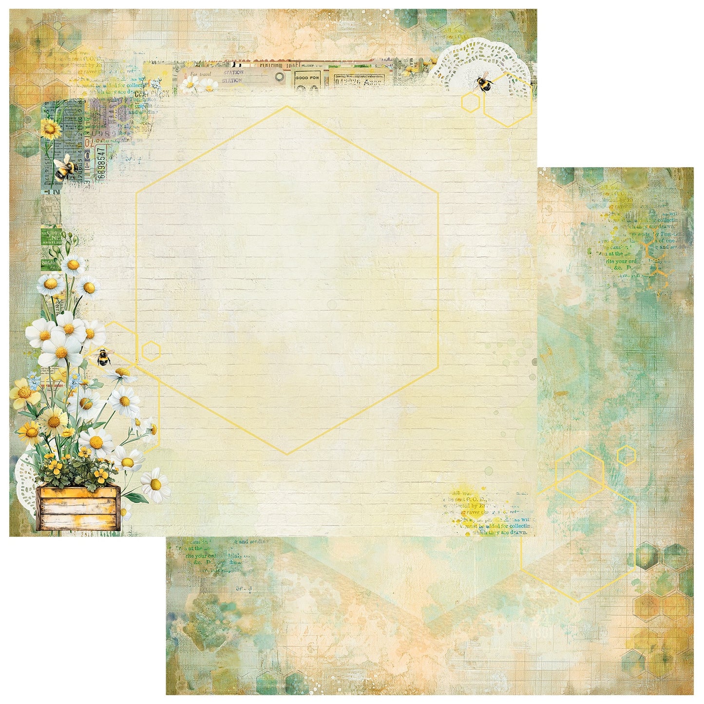 49 and Market - Botanical Buzz Collection - 12 x 12 Double-Sided Paper - Delicate