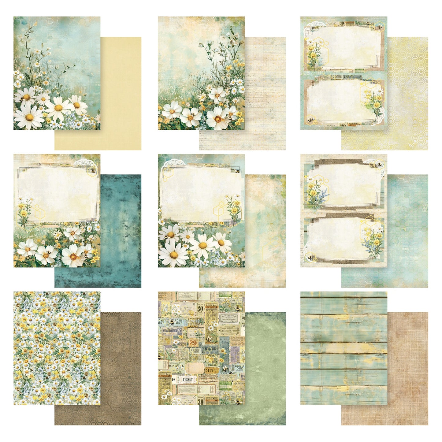49 and Market - Botanical Buzz Collection - 6 x 8 Collection Pack