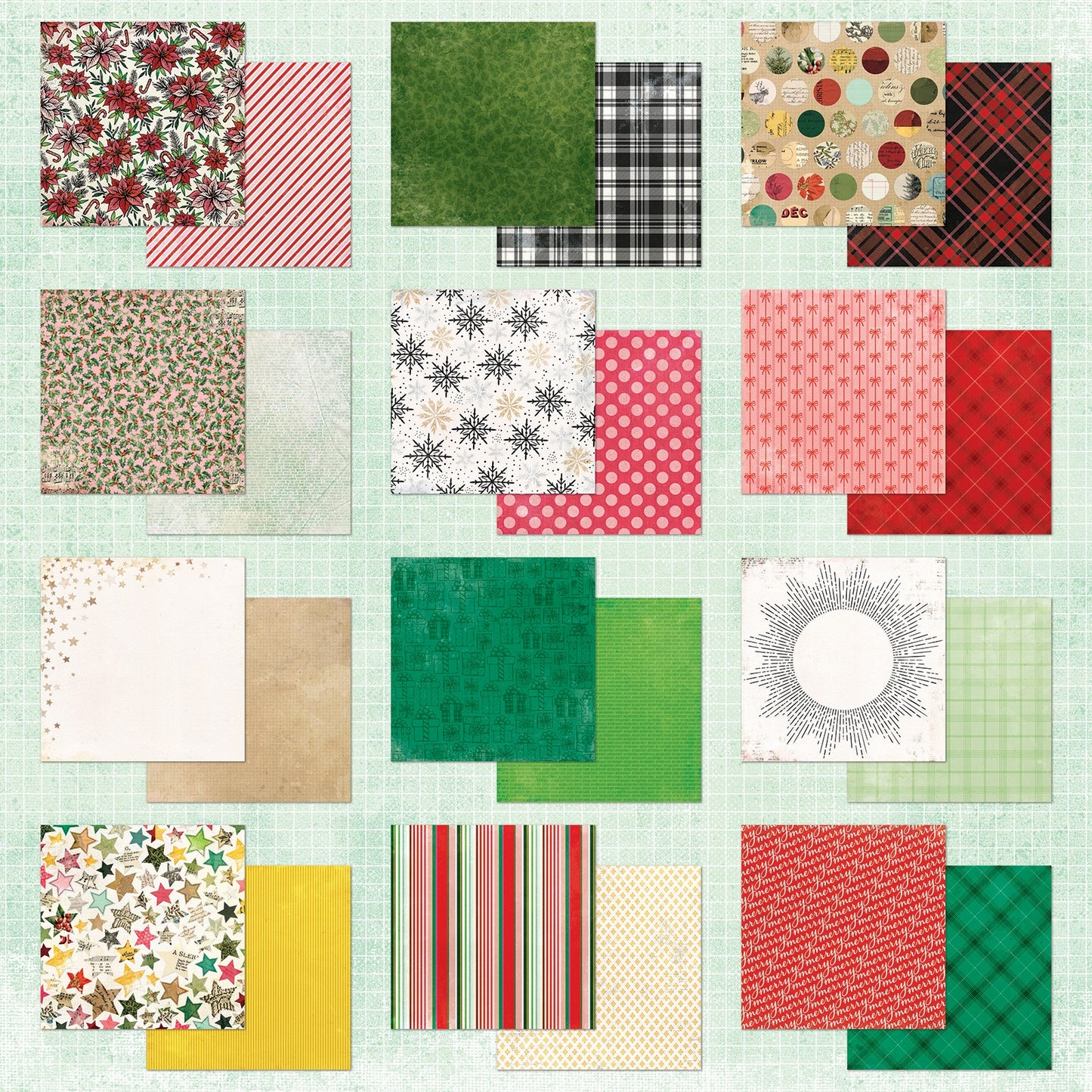 49 and Market - Mistletoe and Memories Collection - 12 x 12 Paper Pack